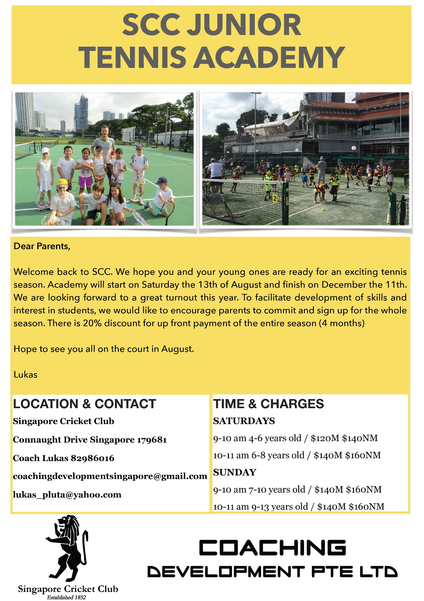 SCC TENNIS ACADEMY