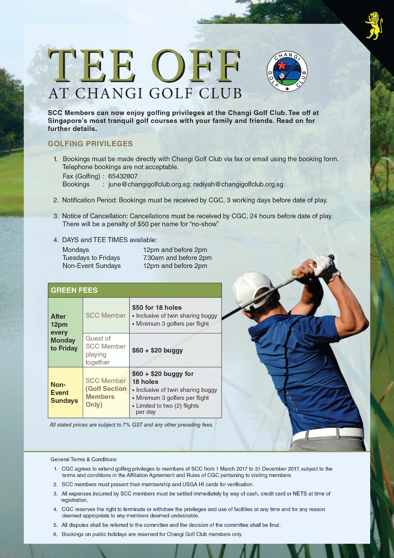 TEE OFF AT CHANGI GOLF CLUB
